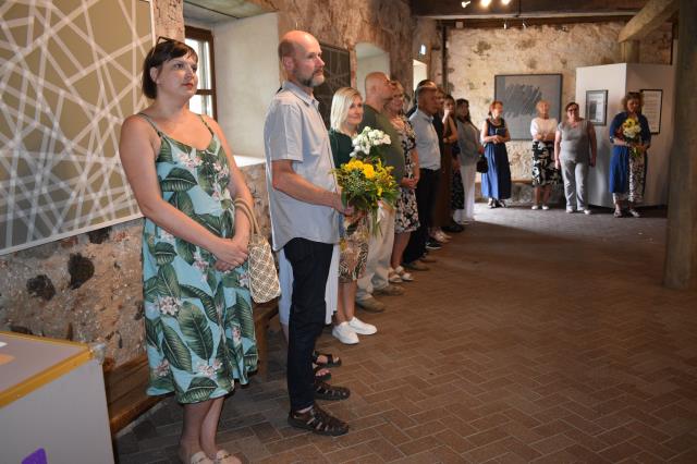 Tekstilmākslinieču Ilonas Linartes-Ružas un Daces Pudānes izstādes "Divruna" atklāšana,16.08.2024.